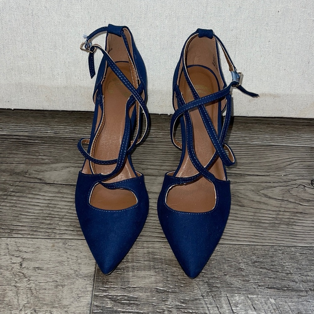 Navy Blue Strappy Heels